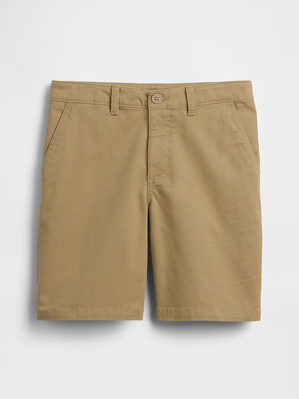 Kids Uniform Stretch Relaxed Khaki Shorts
