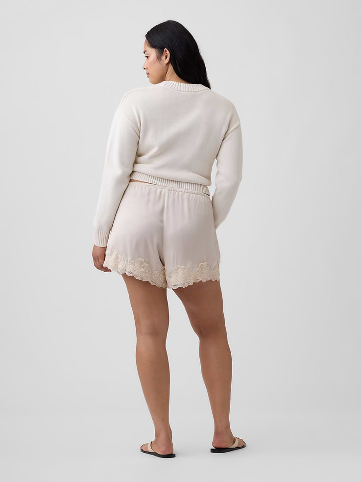 Image number 6 showing, 5" High Rise Pull-On Satin Shorts