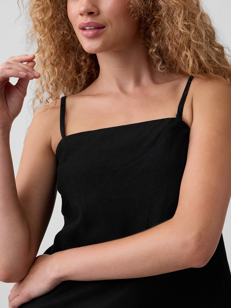 Image number 4 showing, Linen-Blend Bias-Cut Top