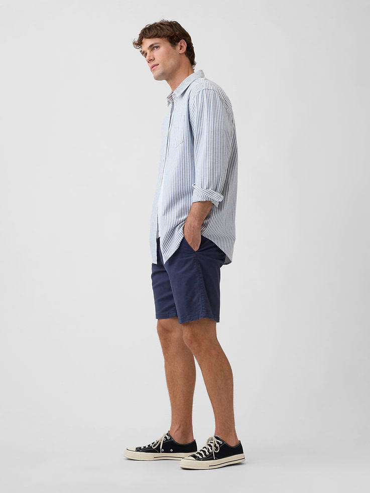 Image 4 of 6, 9" Essential Khaki Shorts