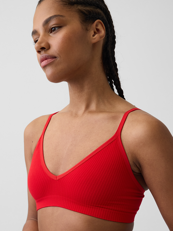 Image number 3 showing, Seamless Rib Triangle Bralette
