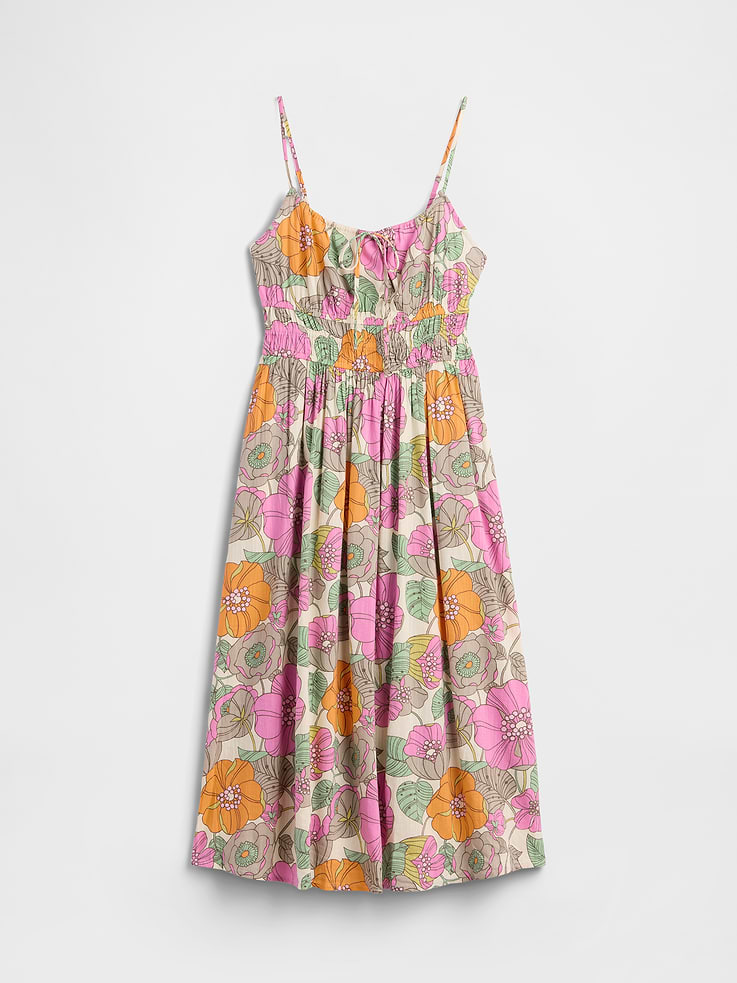 Image number 6 showing, Smocked Tie-Front Midi Dress
