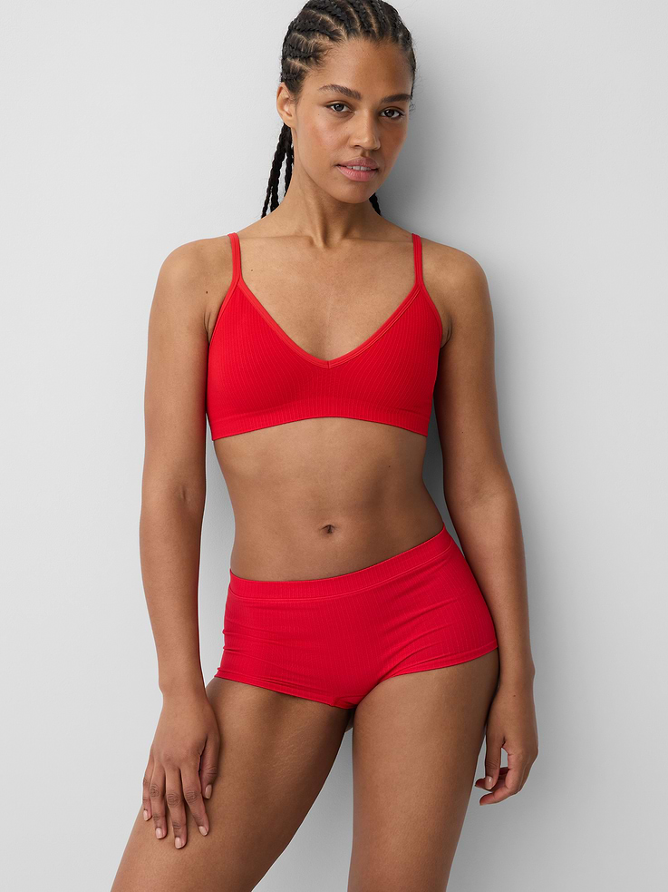 Image number 1 showing, Seamless Rib Triangle Bralette