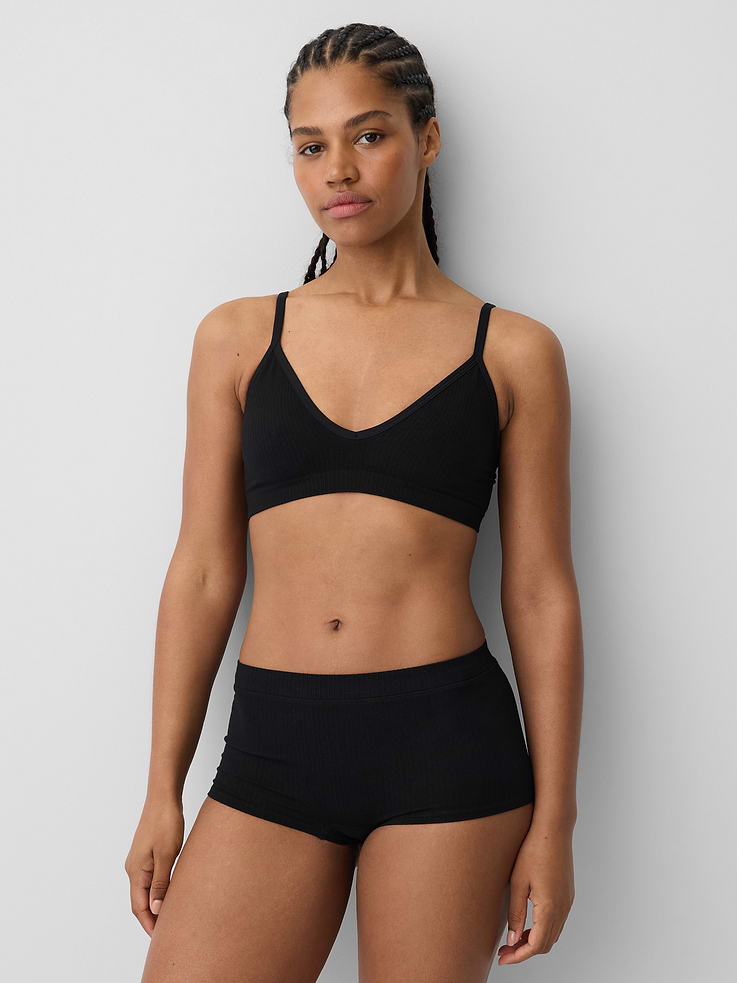 Image number 1 showing, Seamless Rib Triangle Bralette