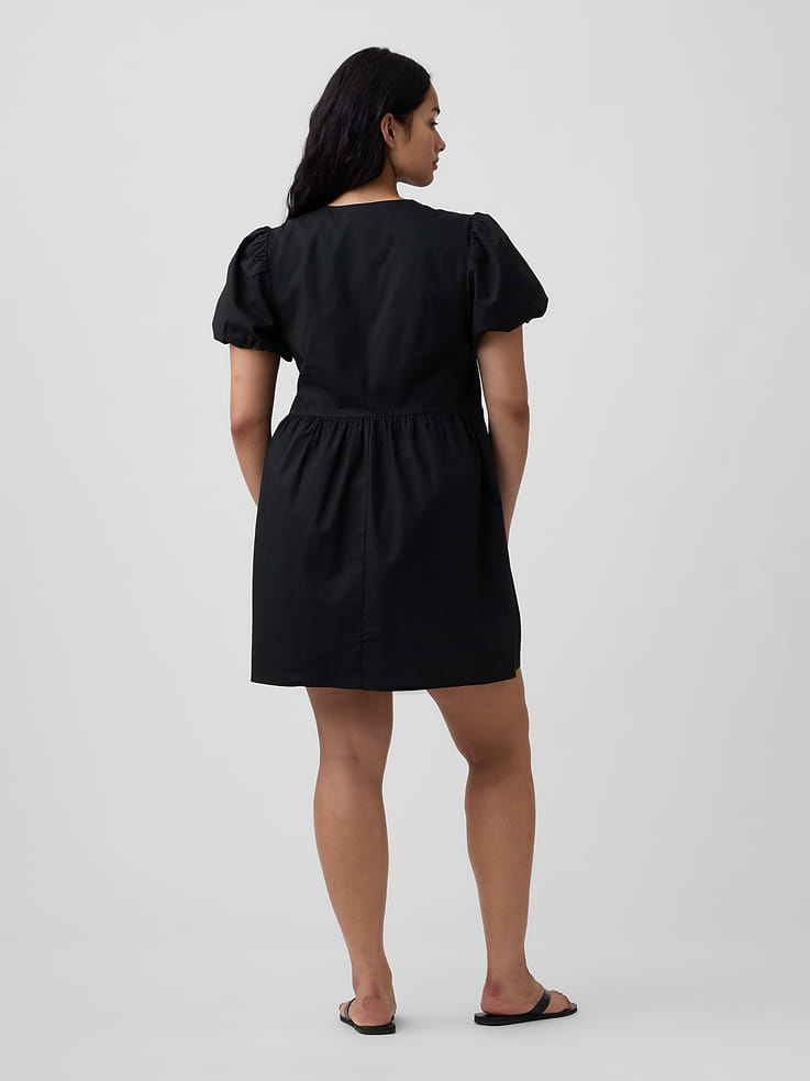 Image number 5 showing, Puff Sleeve Tie-Front Mini Dress
