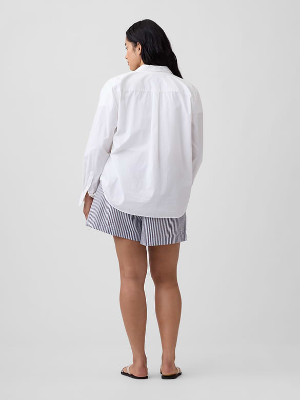 4" Relaxed Pull-On Seersucker Shorts