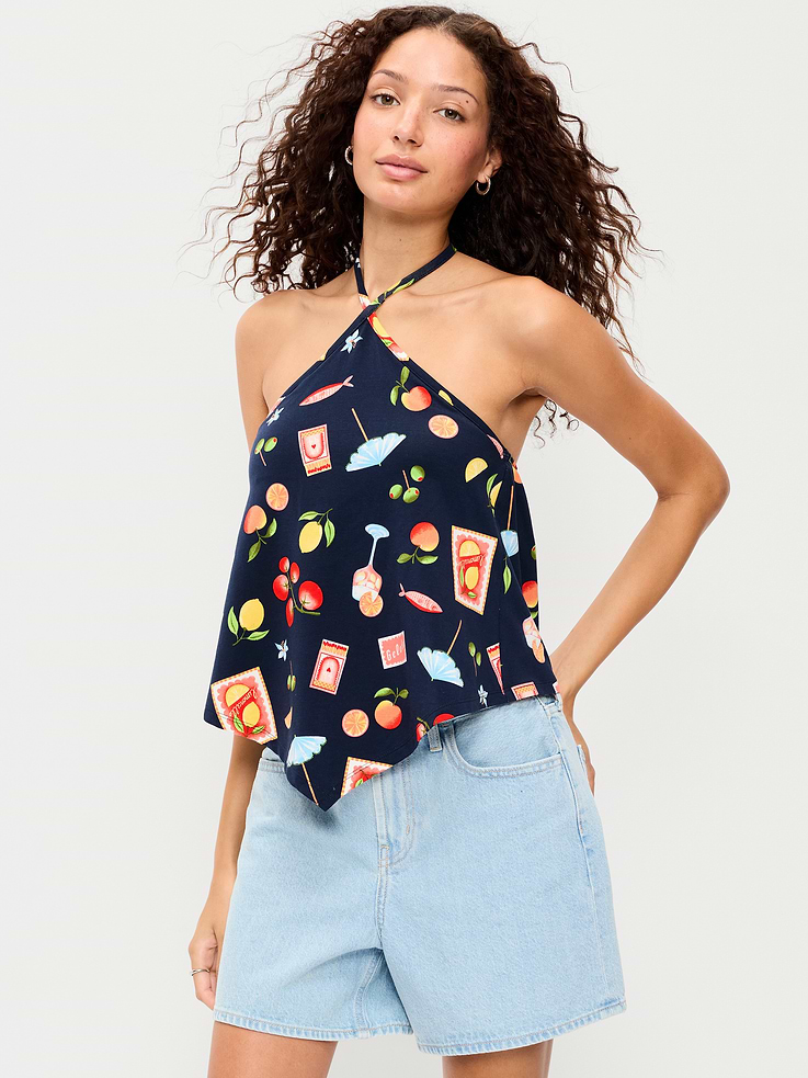 Image number 1 showing, Handkerchief Halter Top