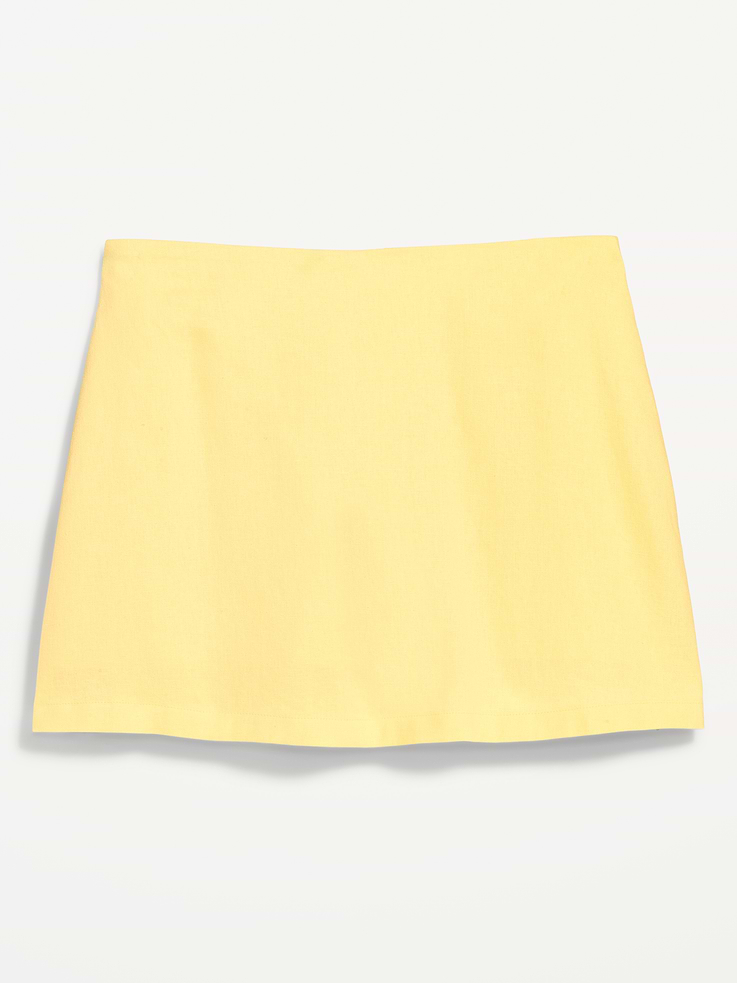 Image number 4 showing, Linen-Blend Micro Skort