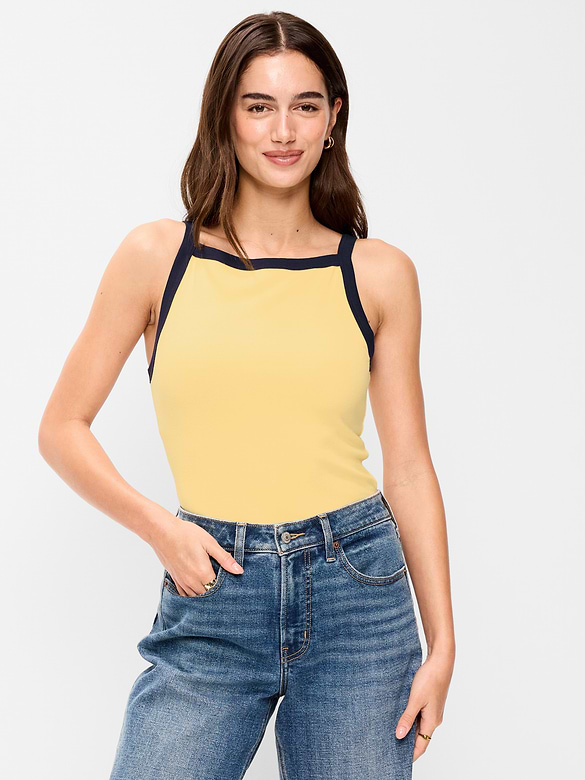 Camisole ajustée à encolure tablier