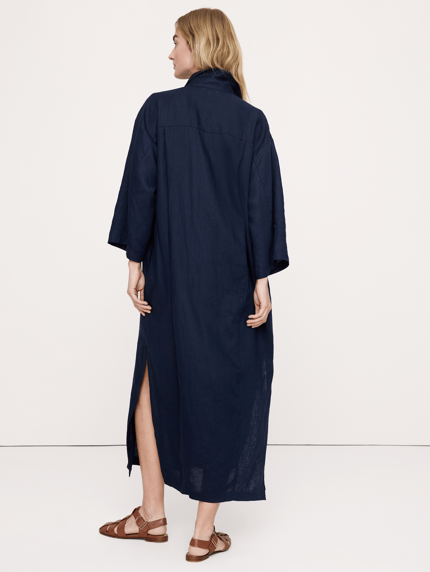 Image number 3 showing, Linen Popover Shirt Dress