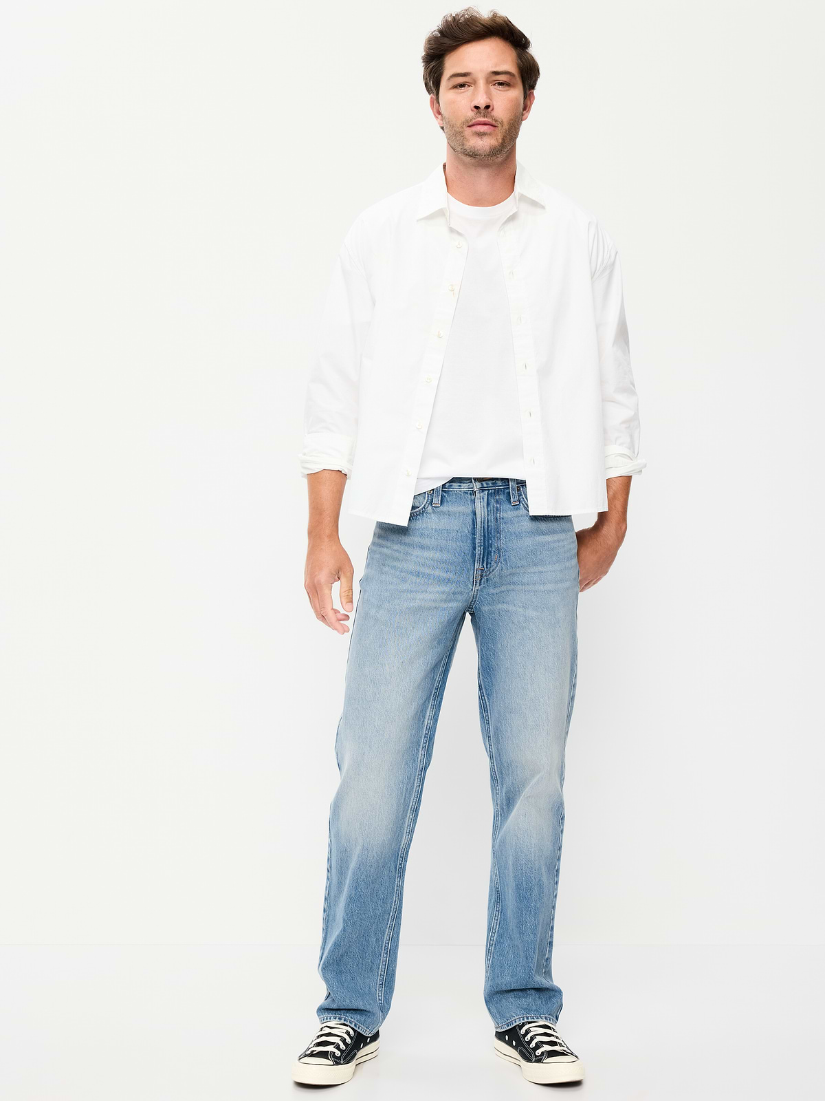 Structured Loose Non-Stretch Jeans