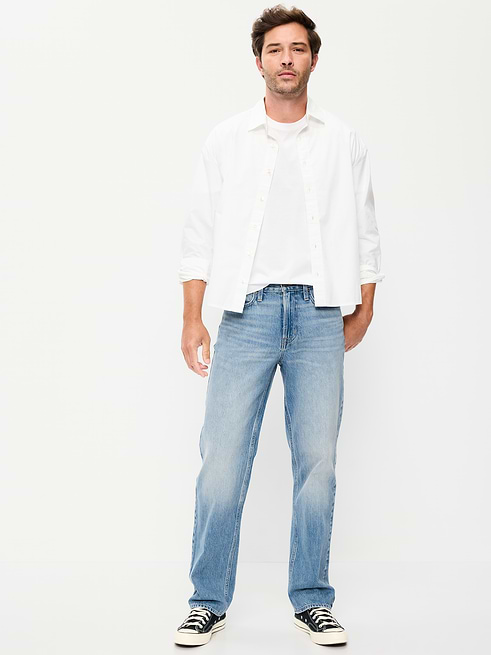 Structured Structured Loose Non-Stretch Jeans on clearance at Old Navy — 20% off