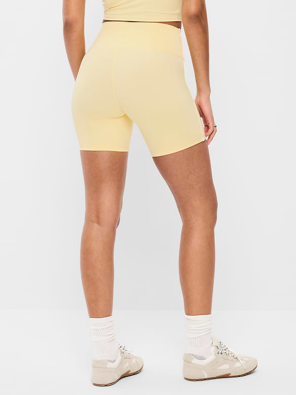 High-Waisted StudioSmooth Biker Shorts -- 6-inch inseam