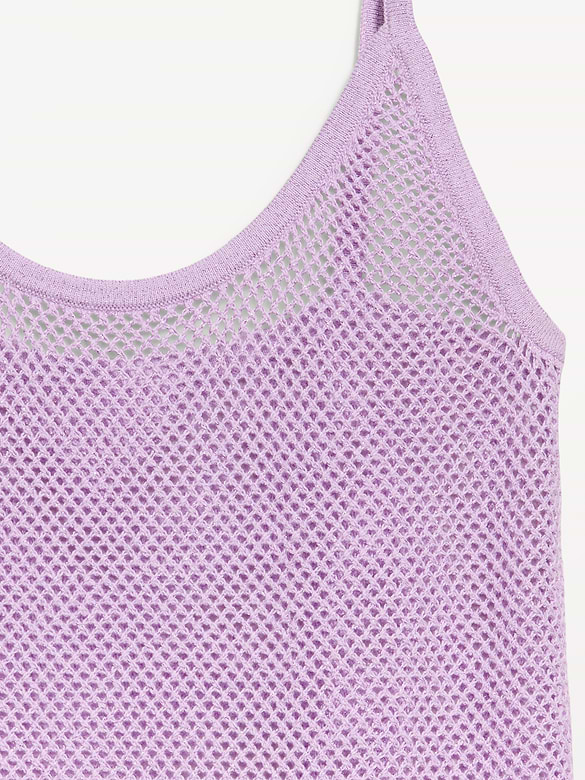 Metallic Peplum Tank Top