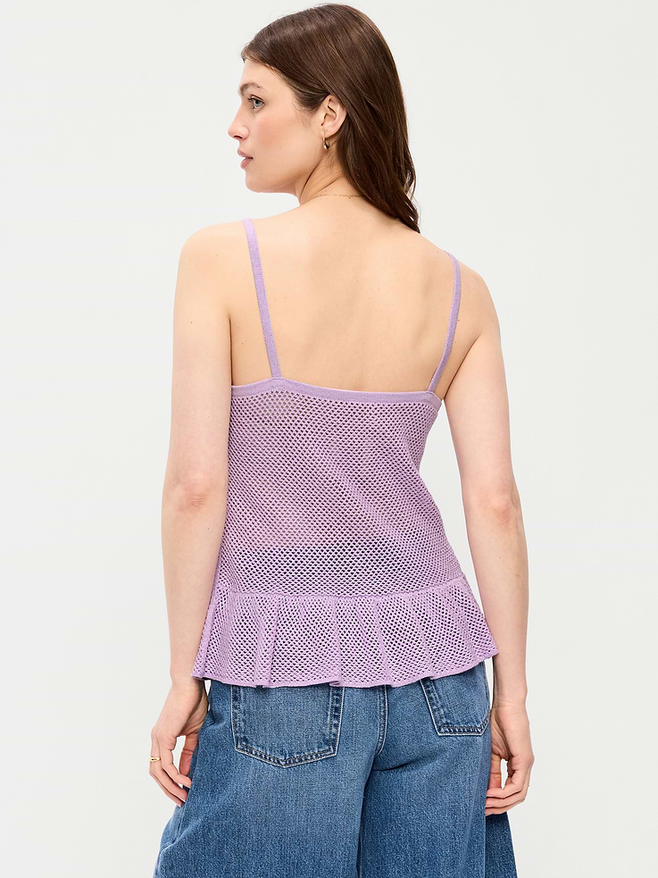 Image number 2 showing, Metallic Peplum Tank Top