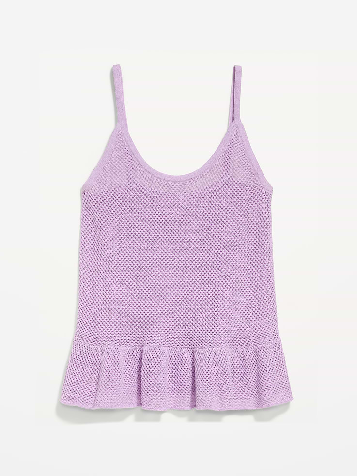Image number 4 showing, Metallic Peplum Tank Top