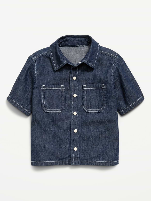 Short-Sleeve Boxy Shirt for Toddler Boys