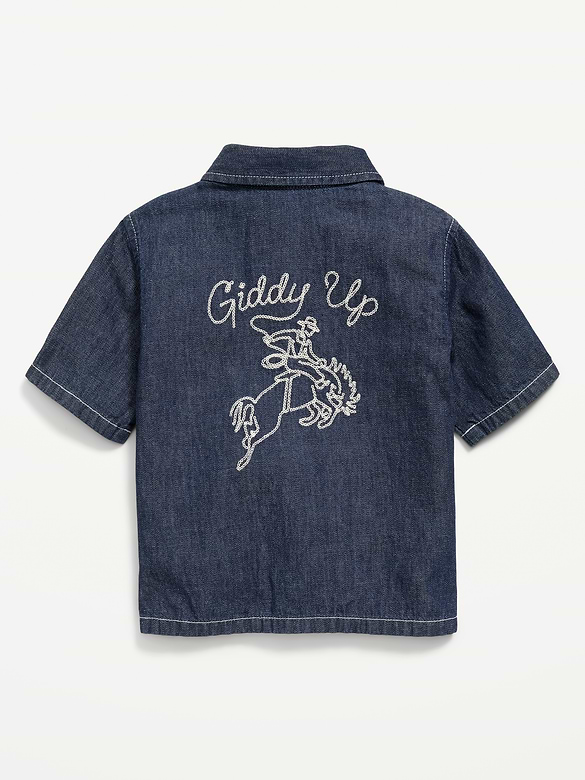 Short-Sleeve Boxy Shirt for Toddler Boys
