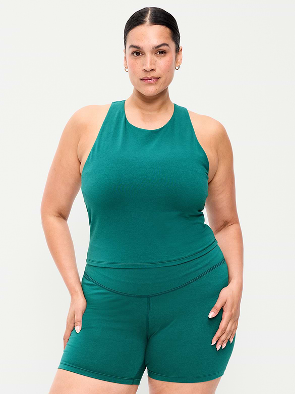 Light Support PowerChill High-Neck Racerback Sports Bra