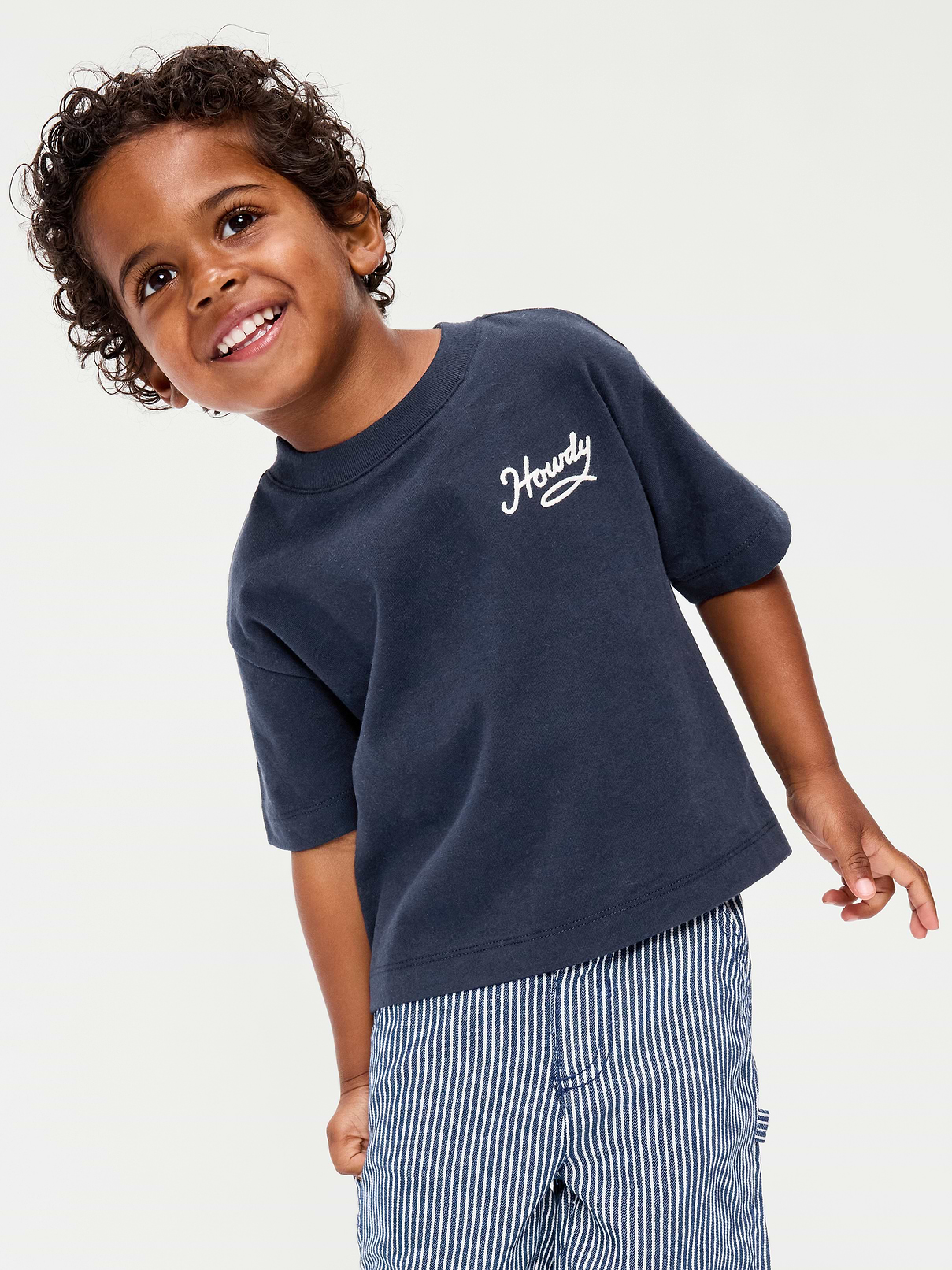 Image number 1 showing, Oversized Short-Sleeve Boxy Graphic T-Shirt for Toddler Boys