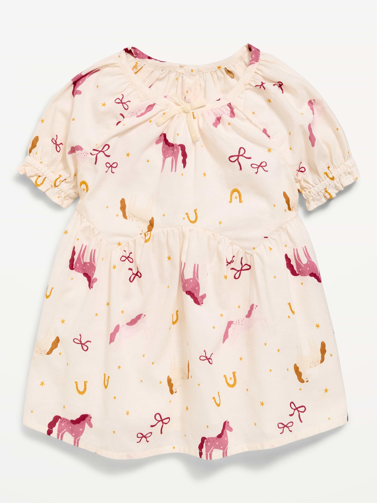 Image number 1 showing, Printed Short-Sleeve Swing Dress for Baby