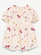 Image number 1 showing, Printed Short-Sleeve Swing Dress for Baby