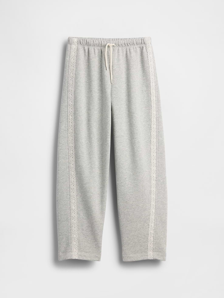 Image number 2 showing, Kids VintageSoft Relaxed Lace-Trim Barrel Joggers