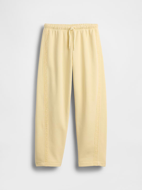Kids VintageSoft Relaxed Lace-Trim Barrel Joggers
