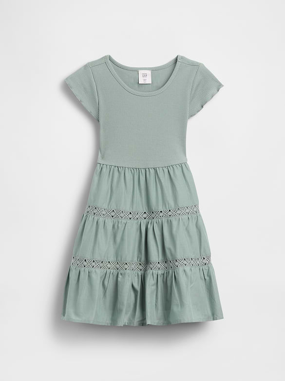 Baby & Toddler Tiered Lace-Trim Dress