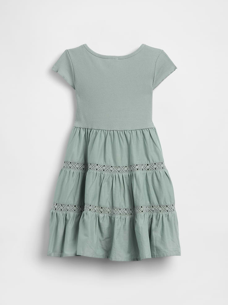 Image number 3 showing, Baby & Toddler Tiered Lace-Trim Dress