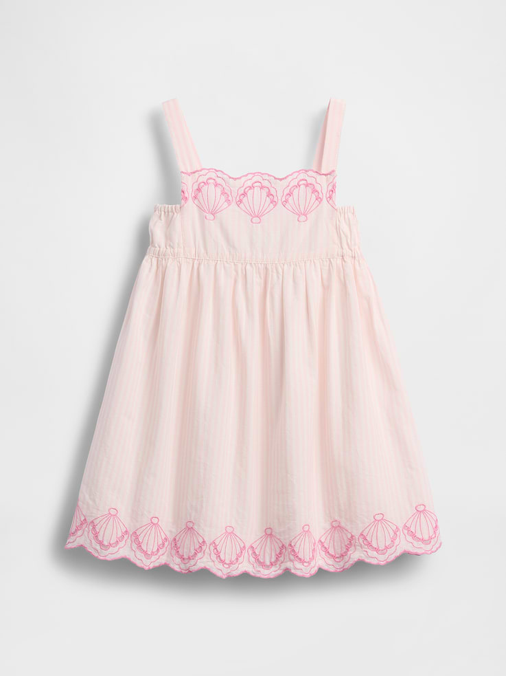 L'image numéro 2 présente Robe à broderie anglaise en forme de coquillages pour Toute-petite et Bébé