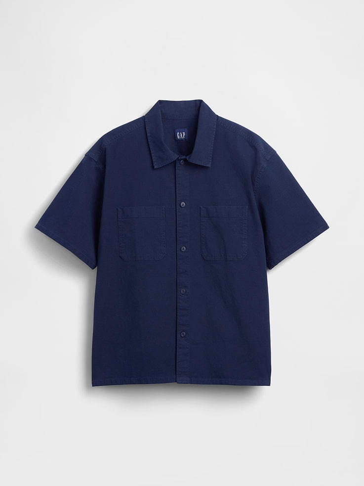 Image number 5 showing, Relaxed Straight-Hem Utility Shirt