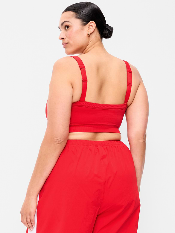 Light Support Fluid Seamless Ribbed Sports Bra
