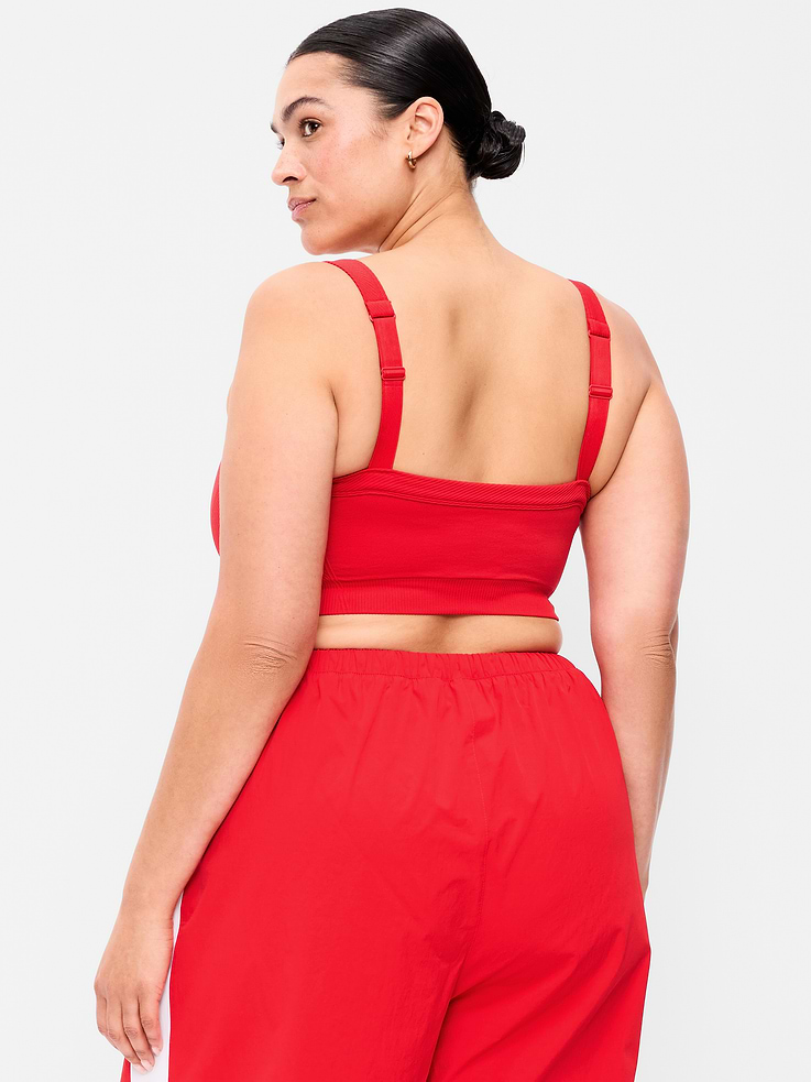 L'image numéro 8 présente Soutien-gorge de sport côtelé à maintien léger sans coutures