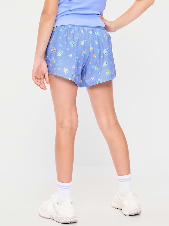 High-Waisted StretchTech Performance Shorts for Girls