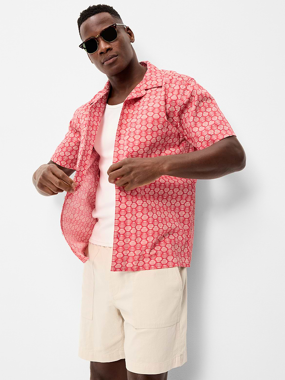 Chemise de vacances à manches courtes