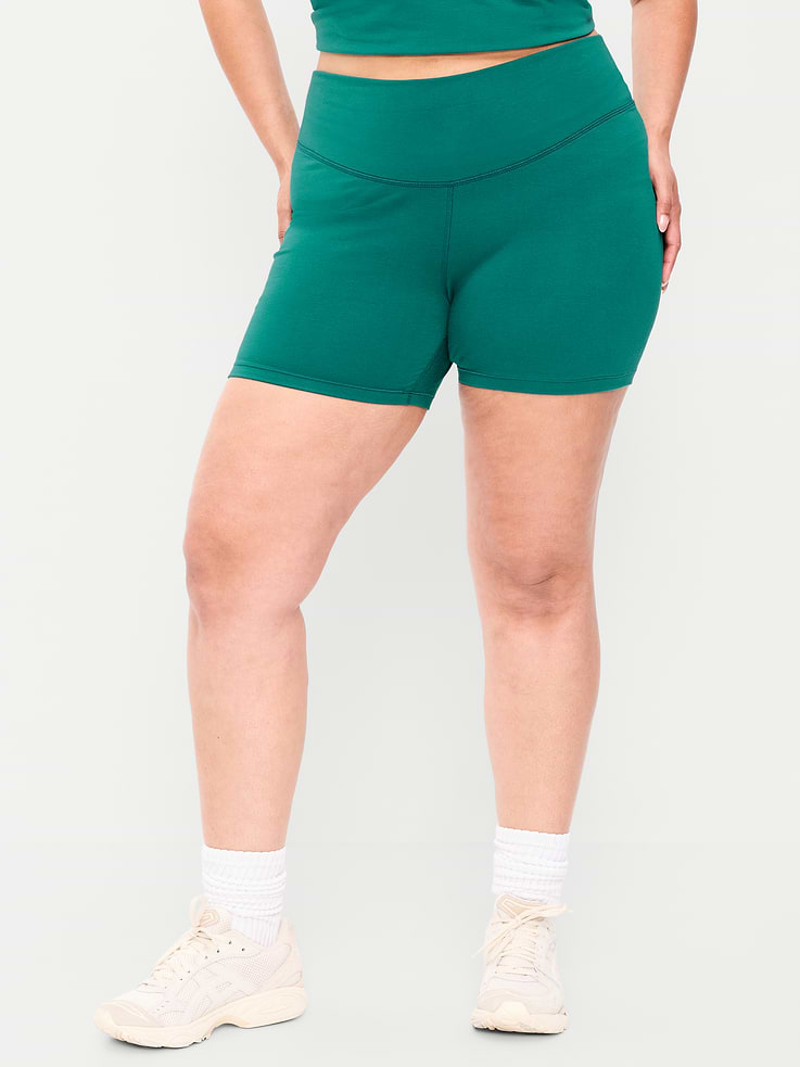 Image number 6 showing, High-Waisted PowerChill Biker Shorts -- 5-inch inseam