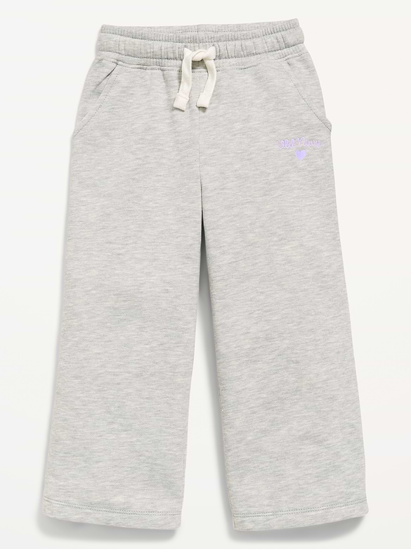 Logo Graphic Wide-Leg Sweatpants for Toddler Girls