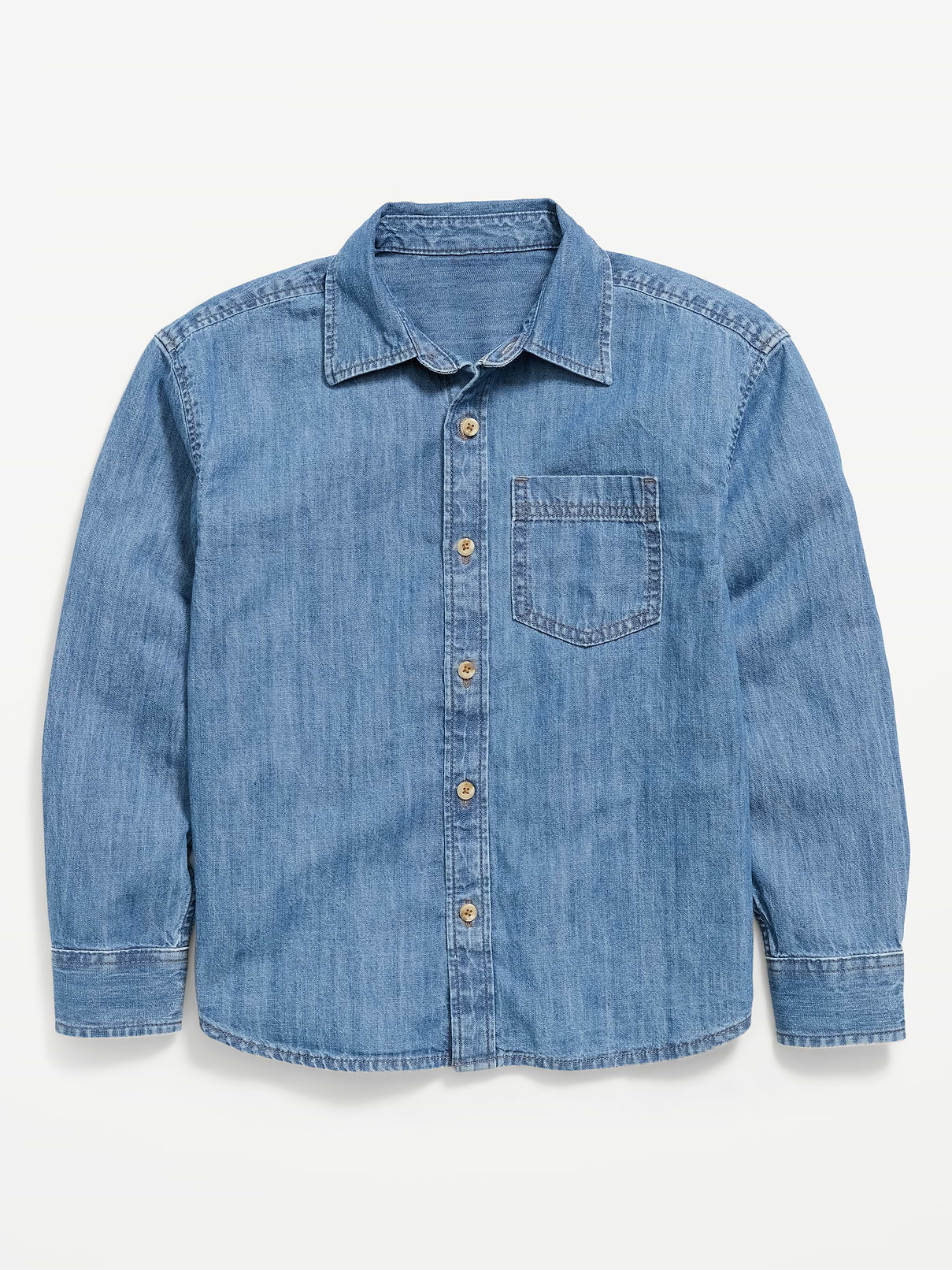 L'image numéro 1 présente Chemise surdimensionnée en denim à manches longues pour Garçon