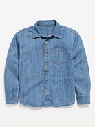 L'image numéro 1 présente Chemise surdimensionnée en denim à manches longues pour Garçon