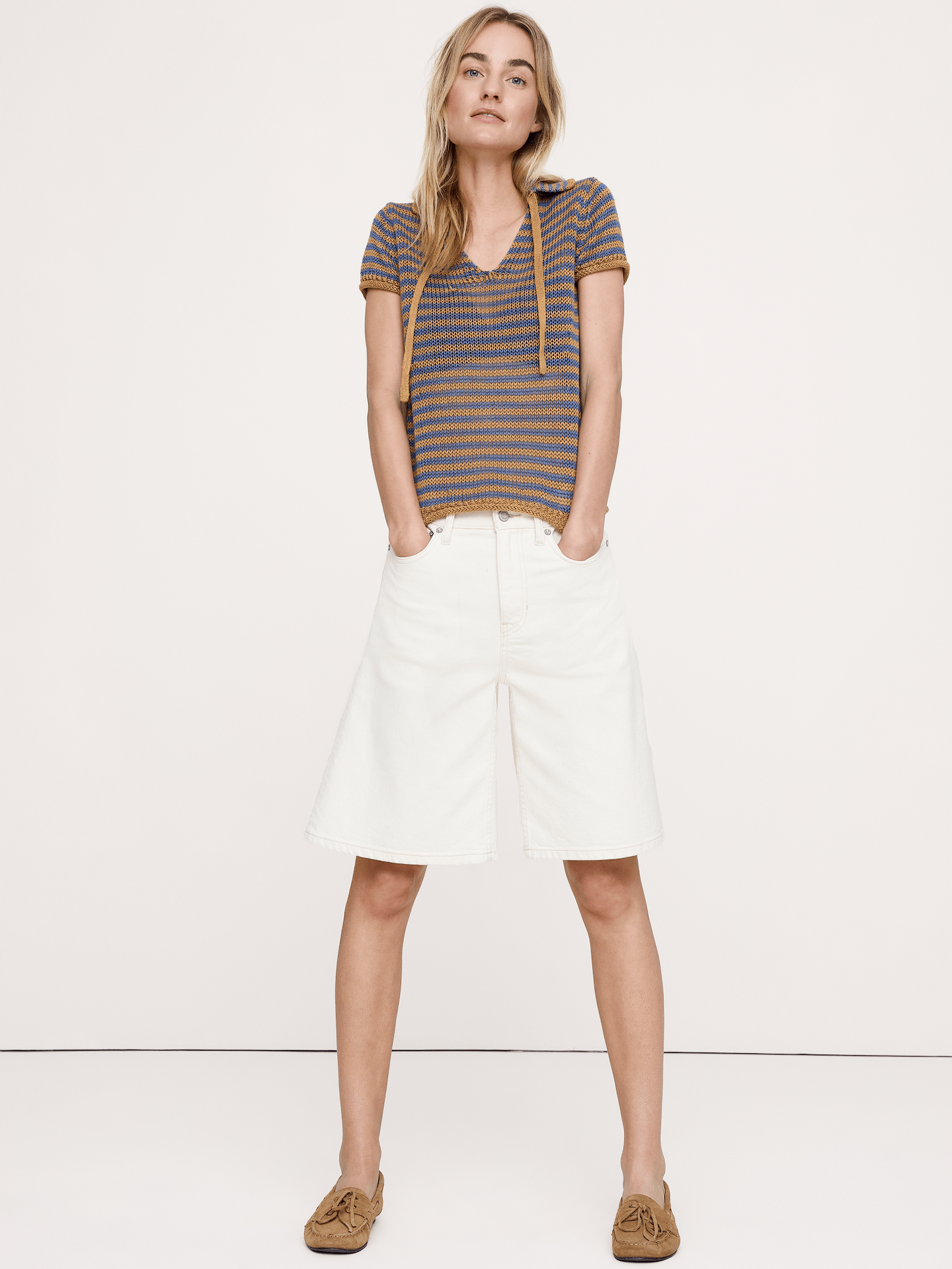 Image number 1 showing, Heirloom Linen Tie-Neck Polo