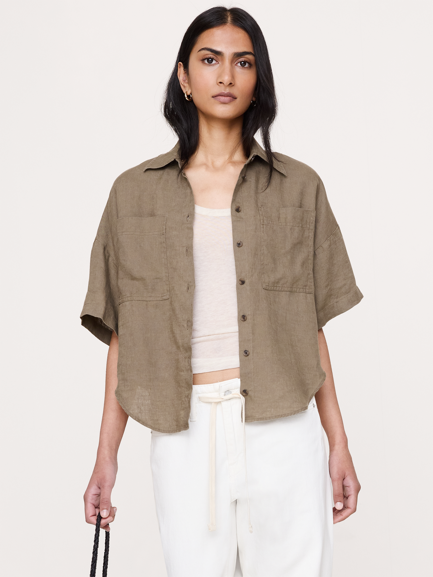 Image number 1 showing, Linen Short-Sleeve Shirt
