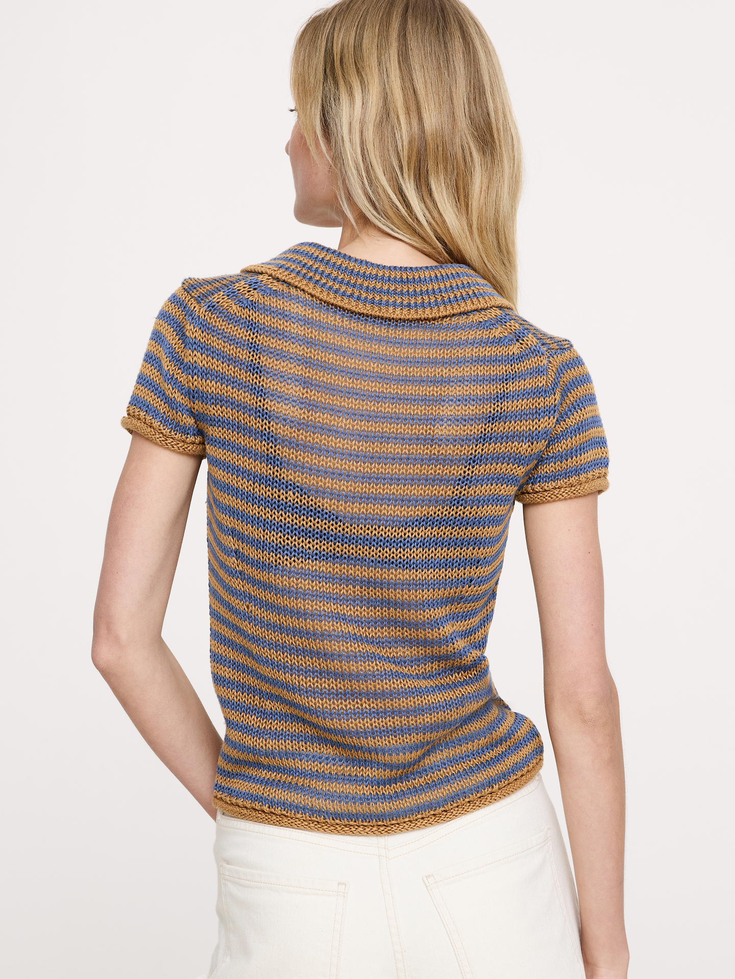 Image number 2 showing, Heirloom Linen Tie-Neck Polo