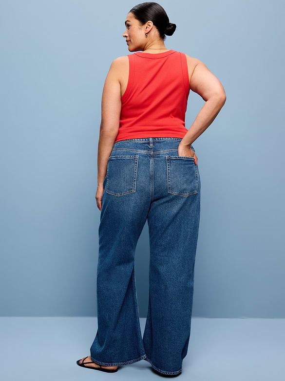 Mid-Rise Twisted-Seam Flare Jeans
