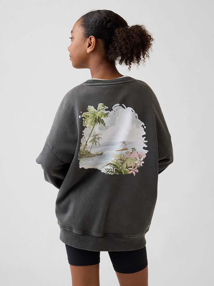 Image number 3 showing, Gap × Disney Kids VintageSoft Oversized Sweatshirt