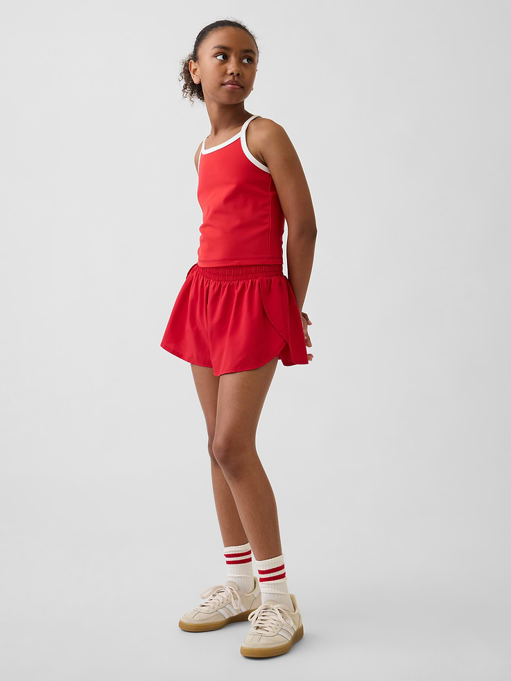 Image number 1 showing, Kids Quick-Dry Butterfly-Hem Run Shorts
