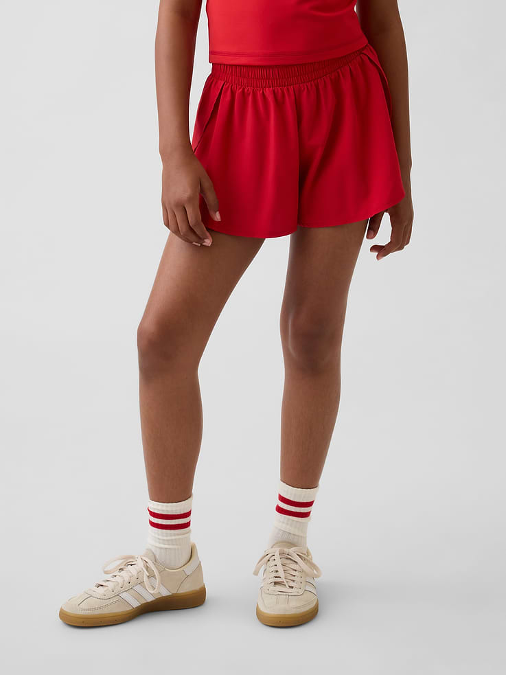 Image number 3 showing, Kids Quick-Dry Butterfly-Hem Run Shorts