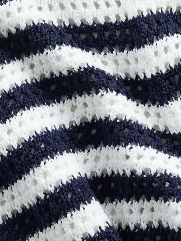 Kids 100% Cotton Crochet Stripe Easy Shorts