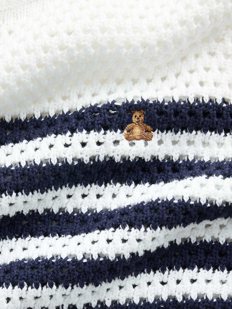 Image number 5 showing, Kids100% Cotton Crochet Oversized Sweater