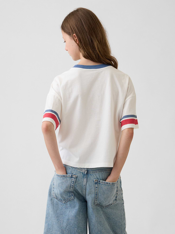 Image number 3 showing, Kids Oversized Boxy Graphic T-Shirt
